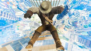 GTA 5 Parkour Fails • John Marston (No godmode)