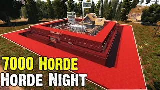 Trader Base Vs Day 7000 Horde Night - Subscriber Built Base - 7 Days To Die Alpha 18