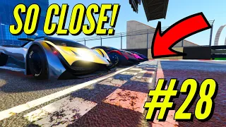 GTA 5 Online - UNBELIEVABLY CLOSE finishes on STUNT RACES #28