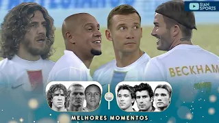 REENCONTRO DOS APOSENTADOS BECKHAM, ROBERTO CARLOS, SHEVCHENKO E OUTRAS LENDAS FIZERAM PARTIDA ÉPICA