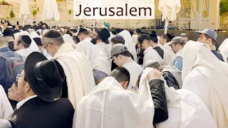 PRIESTLY BLESSING. WESTERN WALL, JERUSALEM