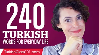 240 Turkish Words for Everyday Life - Basic Vocabulary #12