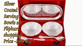 silver coated bowls set/Flipkart unboxing video/Flipkart shopping /silver plated bowls set/bowls set