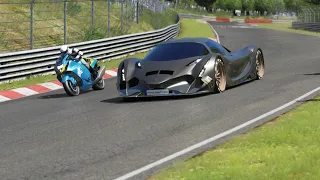 Suzuki Hayabusa 2022 vs Devel Sixteen 2019 at Nordscheife