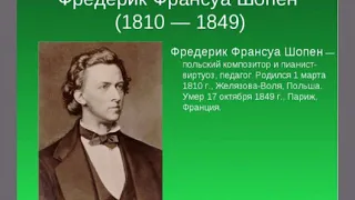 #Шопен   Фредерик Шопен  -краткая биография