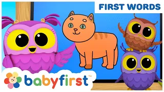 New Episode - Hoot, Scoot & What | Learn Vocabulary | Animals & Vehicles for Babies | BabyFirst TV