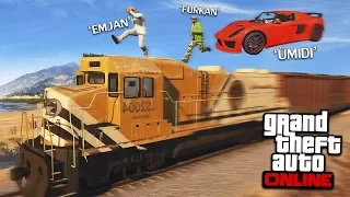 %100 EĞLENCELİ PARKUR VS ARABALAR !! - GTA 5 Online (FurkanYaman,Sesegel,Ümidi)