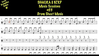 SHAKIRA || BZRP Music Sessions #53 DRUM TRANSCRIPTION DRUM SHEET MUSIC #1