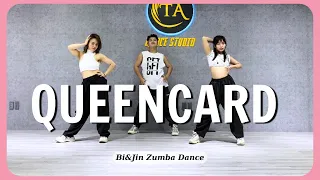 QUEENCARD ((G)I-DLE) '퀸카 ' | K-POP | ZUMBA DANCE | CHOREO BY ZES JENIFER KIM | BIJIN & MINH NGỌC