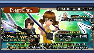 Dissidia Final Fantasy Opera Omnia Global - Squall EX & Selphie Event Draw Summons