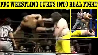 Top 5 Pro Wrestling Matches Getting Real.. They Turned Into Real Figths