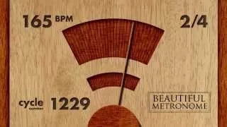 165 BPM 2/4 Wood Metronome HD