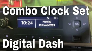 Vauxhall Combo Clock Setting Change the Time and the Date Digital Dash Display Berlingo Partner