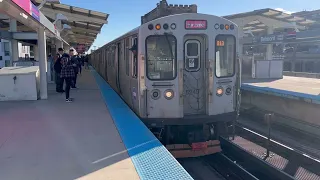 Cta trains Brown, Red and purple line trains