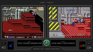 Double Dragon (Arcade vs Sega Genesis) Side by Side Comparison - Vc Decide