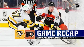 Penguins @ Flyers 1/8 | NHL Highlights 2024