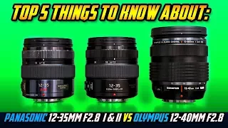 Panasonic 12-35 f2.8 I & II IS Vs Olympus 12-40mm f2.8 Non-IS