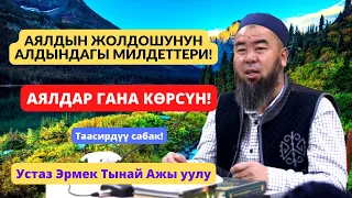 АЯЛДЫН ЖОЛДОШУНУН АЛДЫНДАГЫ МИЛДЕТТЕРИ!  АЯЛДАР ГАНА КӨРСҮН.