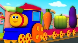 bob el tren | tren de verduras | video de niños | Bob The Train | Bo Vegetable Train | Learn Veggies