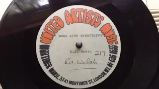 Ed Welch "Down With Everything" 1969 UK Unreleased Demo only Acetate, Psych, Popsike, Protest song !