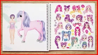 Dán hình thay đồ công chúa tiên bướm & ngựa Unicorn 1 sừng - Sticker dolly dressing (Chim Xinh)