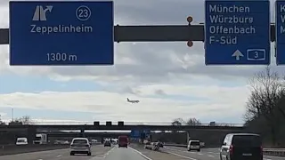 A Drive from Steinbach to Frankfurt Airport viewpoint over Highway A5 PLEASE LIKE&SUBSCRIBE