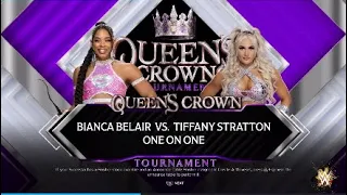 WWE 2K24 Bianca Belair Vs Tiffany Stratton (QUEEN'S CROWN TYPE MATCH)