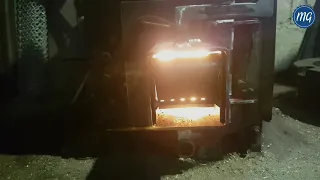 Oil rocket burner, rocket stove, #MegaGarage garage heater