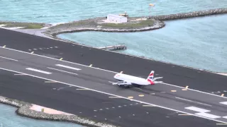 Landing at Gibraltar Airport, Airbus A320,  G-EUUW  British Airways