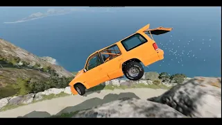 Car Fall from Mountain Cliff || Cliff Drop #1 BeamNG Drive | CrashIcon