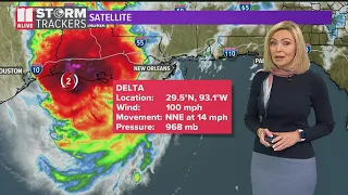 Hurricane Delta makes landfall near Cameron, Louisiana