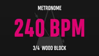 240 BPM 3/4 - Best Metronome (Sound : Wood block)