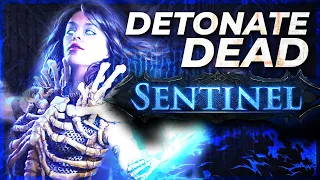 The STRONGEST BUILD for Sentinel! Ignite Detonate Dead Necromancer [PoE 3.18]