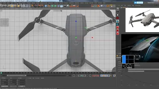 Dji Drone Cinema 4D modeling