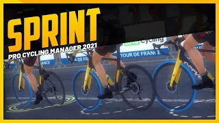 SPRINT WITH VAN AERT! - Pro Cycling Manager 2021 / Sprint Gameplay