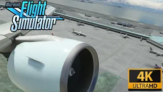 (4K) Cathay Pacific 777-300er Take-off from Hong Kong In'tl | Microsoft Flight Simulator 2020