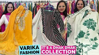 Breathtaking Cotton Suits, Cotton Sharara Set, Cool Relaxed Fit Kaftans & Party Wear at Varika Fash.