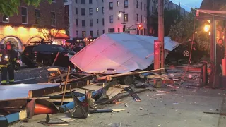 Deliveryman killed when car plows into NYC outdoor dining structure