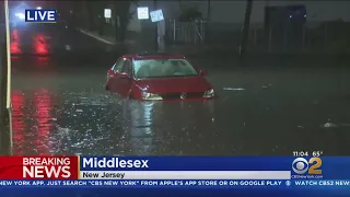 Heavy Rain, Rising Rivers Flood Roads In Middlesex County, New Jersey