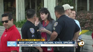 Mass layoffs include teachers, school officers