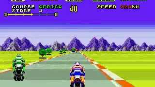 Super Hang-On - Gameplay (Sega Genesis/Megadrive)