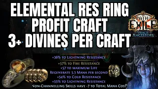 PoE 3.22 - Profit Crafting High Elemental Resistance Rings - Path of Exile Ancestors League