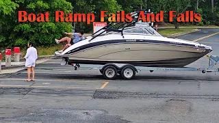 Boat Ramp Fails and Falls