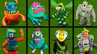 My Singing Monsters VS Costumes in real life vs The Lost Landscapes Vs Dawn of Fire | Incredibox