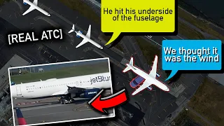 SUV Crashes into JetBlue Airbus A320 on LaGuardia Airport. REAL ATC