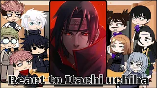 jujutsu kaisen Itadori react to itachi uchiha | naruto shippuden | Gojo | Gacha life | sasuke