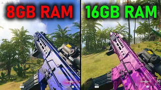 Call of Duty: Warzone 8GB RAM vs 16GB RAM || i3 10100F + GTX 1650 Super