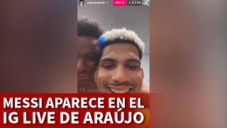 MESSI APARECE EN EL IG LIVE DE ARAÚJO CELEBRANDO LALIGA | BARCELONA | DIARIO AS