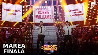 Emi și Cuza TRANSFORMARE INCREDIBILĂ în Robbie Williams! În Finală au interpretat piesa ,,My Way”