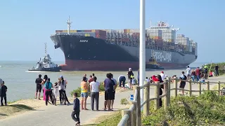 Cargo ship arriving at the Port of Itajaí SC